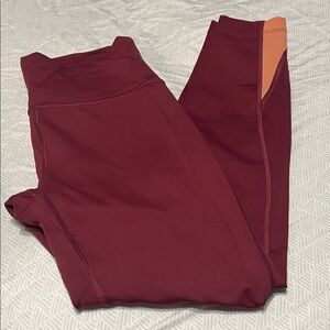 Peloton Maroon and Rust Leggings